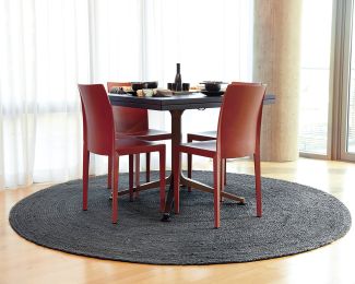 8' x 8' Round Kerala Gray Jute Rug