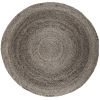8' x 8' Round Kerala Gray Jute Rug