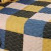 [Antique Chic] 3PC Vermicelli-Quilted Patchwork Quilt Set (Full/Queen Size)