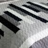 [Neat Style Life] 3PC Vermicelli-Quilted Patchwork Quilt Set (Full/Queen Size)