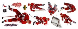 10 NHL Detroit Redwings Hockey Players Wall Sticker Sets
