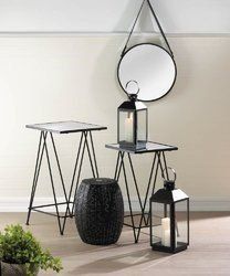 Hanging Mirror With Faux Leather Strap