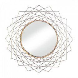 Golden Geometric Wall Mirror
