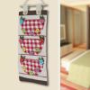 [Plaid & Flowers] Pink/Wall Hanging/ Wall Organizers / Wall Baskets / Hanging Baskets (11*23)
