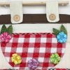 [Plaid & Flowers] Pink/Wall Hanging/ Wall Organizers / Wall Baskets / Hanging Baskets (11*23)