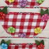 [Plaid & Flowers] Pink/Wall Hanging/ Wall Organizers / Wall Baskets / Hanging Baskets (11*23)
