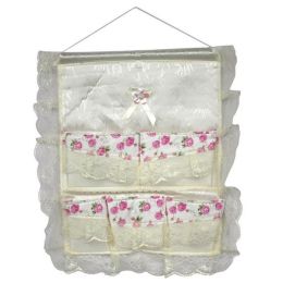 [Lace & Allover] Pink Rose/Wall Hanging/ Wall Organizers / Wall Pocket /Wall Baskets 17*19)