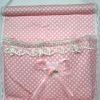 [Polka Dot & Lace] Pink/Wall Hanging/ Hanging Baskets / Wall Baskets /Wall Pocket (8*14)