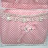 [Polka Dot & Lace] Pink/Wall Hanging/ Hanging Baskets / Wall Baskets /Wall Pocket (8*14)
