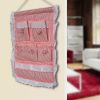 [Plaid & Allover] Pink/Wall Hanging/ Wall Baskets / Hanging Baskets/Wall Organizers (15*19)